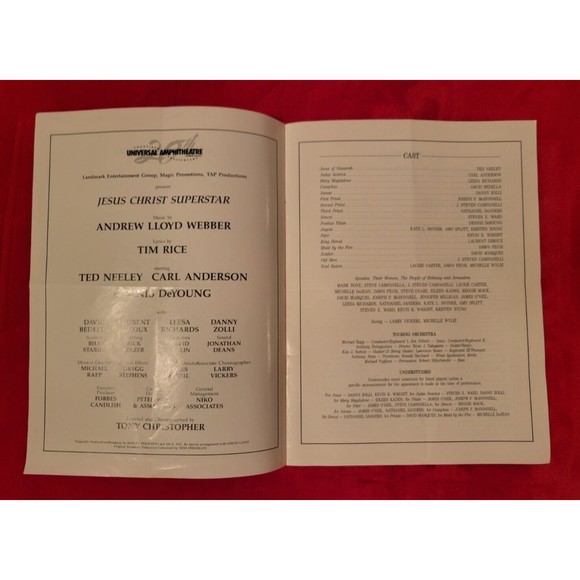 Ted Neeley "JESUS CHRIST SUPERSTAR" Carl Anderson / Dennis DeYoung 1993 Playbill - Picture 3 of 5